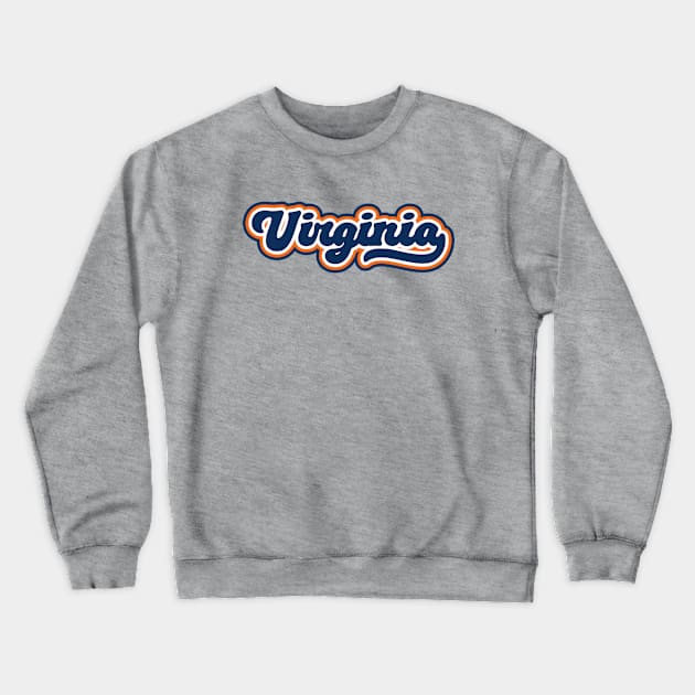 Retro Virginia Script Crewneck Sweatshirt by SLAG_Creative